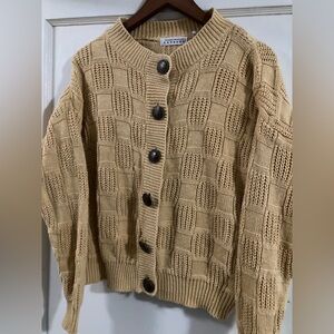 Vintage Express small knit cotton cardigan with button detail pocket